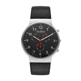 Bracelet de montre Skagen SKW6100 Cuir Noir 22mm